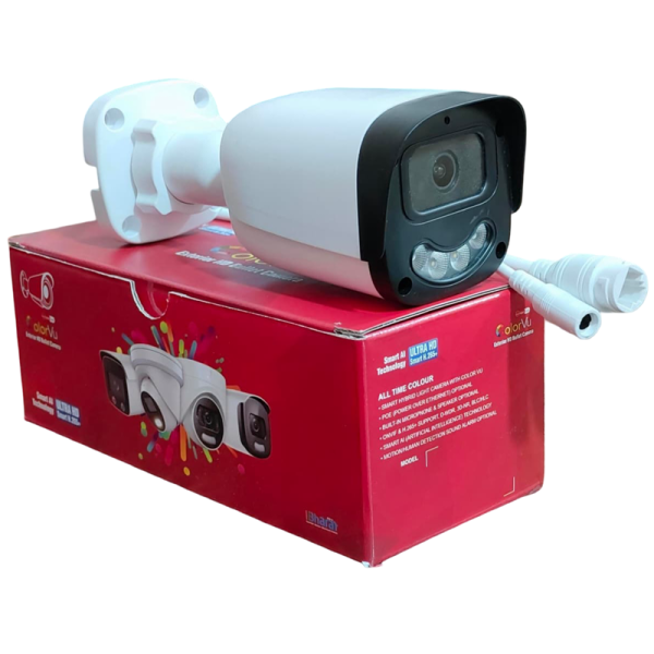 5mp ip poe with audio 4 array starlight light bullet camera with box & printing (H2 PCB, Lens-4mm YT1086)