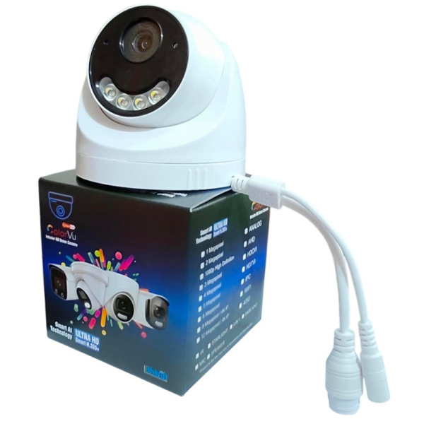 5mp ip poe with audio 4 array starlight light dome camera with box & printing (L34 PCB, Lens-4mm YT1086)