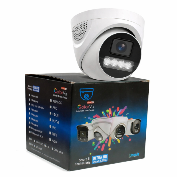 5mp ip poe  4 array Dual light Dome camera with box & printing (IP 5mp 3k H55Y Hisilicon PCB, Lens-2.8 mm A Quality 5mp Ytot cctv board lens